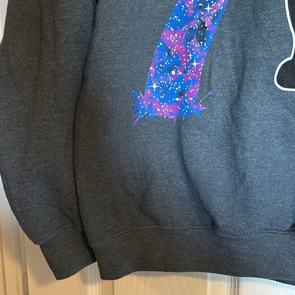 Riot Society unisex gray Panda galaxy crew neck sweatshirt size large - Picture 4 of 8